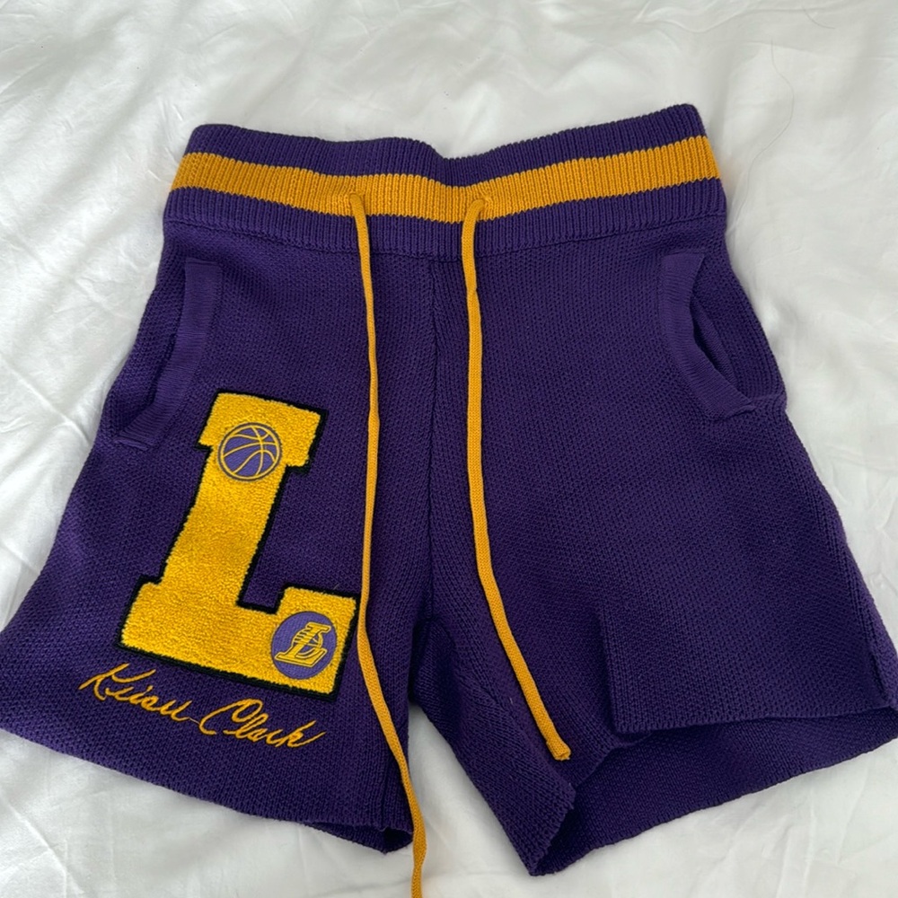 Keiser Clark knit Lakers shorts size XS